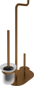 SILIA - Suport Hârtie Igienică Stativ, 3 Funcții, Bronz Periat (ADI_C732)