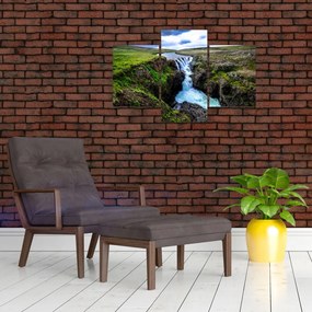 Tablou - Cascada intre stânci (90x60 cm)