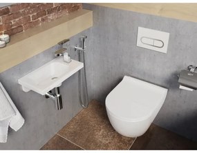 Ravak XJGP1100000 - Lavoar suspendat CHROME, 40x22 cm, marmură turnată, alb