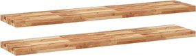 vidaXL Rafturi suspendate 2 buc. 160x30x4cm lemn masiv acacia netratat