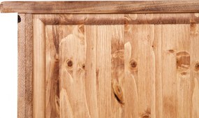 Vitrina mica, L68 25 H98 cm, natur antic, lemn masiv