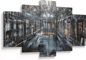 Tablou cu u interiorul clădirii vechi (150x105 cm)