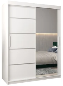 Dulap de haine 150 cm cu oglindă Verika 2 150 (alb). 1064202