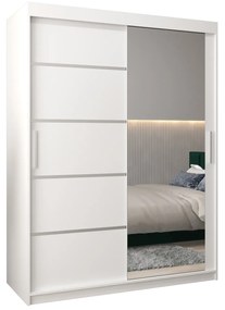 Dulap de haine 180 cm cu oglindă Verika 2 180 (alb). 1064214