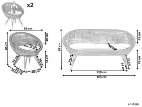 Set mobilier de grădină Marza (naturálna). 1081219
