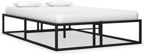 vidaXL Cadru de pat, negru, 120 x 200 cm, metal