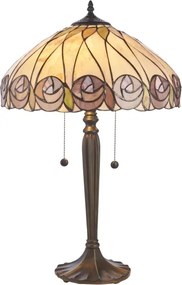 Endon 112184 - Lampă de masă Tiffany HUTCHINSON, 2x E27/10W/230V, diam. 40 cm