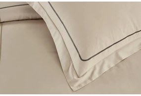 Lenjerie de pat bej din bumbac ranforcé pentru pat dublu, extinsă cu cearceaf inclus, cu 6 piese 240x220 cm Calm of Lines – Mila Home Luxury