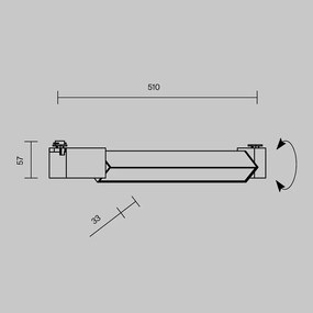 Accesoriu, Spot LED pentru sinele monofazate Unity, Basis Rot alb 3000K 24W