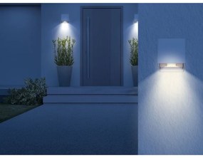 Aplica LED cu spot pentru iluminat exterior design modern IP54 Veronika alb 10x10cm