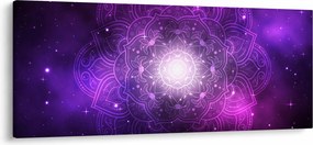 Tablou abstracției violete (120x50 cm)