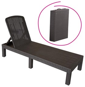 Șezlong de grădină Zanjar (maro) . 1116564