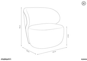 Fotoliu crem Kama – Makamii