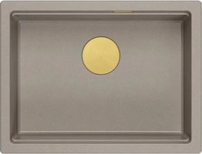 Chiuveta compozit sub blat Quadron Logan 100 bej - auriu 59.5x45.1 cm