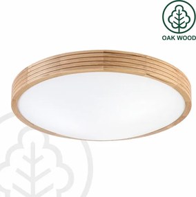 Brilagi - Lampă de tavan LED CARVALHO MODERN SLIM 3xE27/60W/230V Ø 47,5 cm stejar