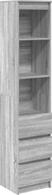 vidaXL Dulapuri gri Sonoma 37,5x35x180 cm Lemn prelucrat