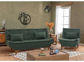Set canapea fotoliu Syrma Tkm (verde). 1087984