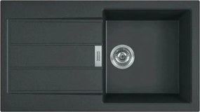 Chiuveta bucatarie compozit Franke Sirius 1 cuva cu picurator 78x50 cm tectonite finisaj negru mat
