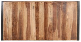 Masuta de cafea, 180 x 90 x 40 cm, lemn masiv finisaj sheesham 1, Negru, 180 x 90 x 40 cm, Lemn masiv