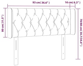 Tablie de pat cu aripioare gri inchis 93x16x78 88 cm catifea 1, Morke gra, 93 x 16 x 78 88 cm