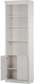 Bibliotecă albă din lemn de pin 74x223 cm Anita – Støraa
