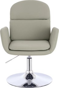 HR480N Scaun Culoarea Inului Piele Ecologica Premium Soft cu Bază Cromata