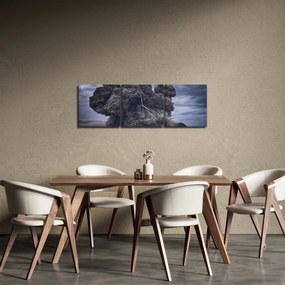 Tablou - Erupție vulcanică (cu ceas) (90x30 cm)