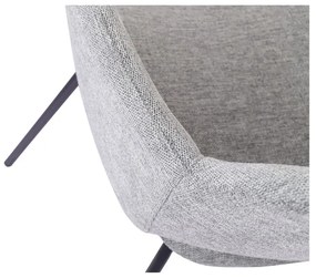 Set de scaune de sufragerie gri deschis 2 buc. tapițat Rowley – Unique Furniture