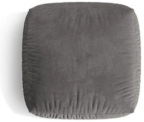 Taburet modular gri cu tapițerie din catifea Martina – Micadoni