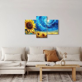 Tablou - Pictura floarea-soarelui (90x60 cm)