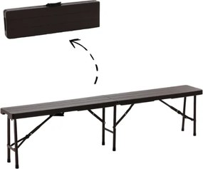 Bancă de catering pliabilă 180 cm - maro