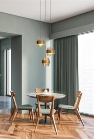 Lustra cu 3 pendule stil scandinav Royal chihlimbar