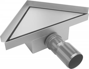Mexen Flat-T M13 sifon de pardoseală triunghiular 20 x 20 cm, inox - 1010320