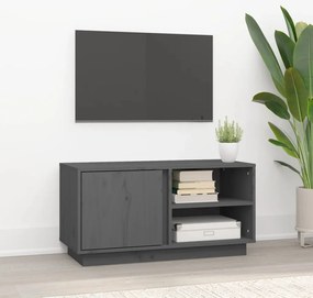 vidaXL Comodă TV, gri, 80x35x40,5 cm, lemn masiv de pin