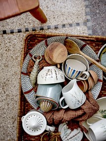 Letieră pentru lapte din ceramică cu flori de câmp, D8×H9 cm, 250 ml, „Bea"