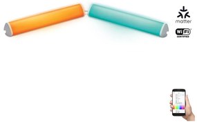 WiZ - Set 2x lampă LED RGBW dimabilă BAR LED/5,5W/230V Wi-Fi