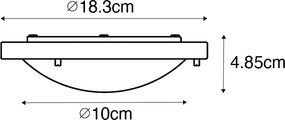 Plafoniera moderna alba 18 cm IP44 - Yuma
