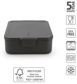 Cutie pentru alimente Brabantia Make&Take 1006287, 2 L, Inchidere etansa, Fara BPA, Gri inchis