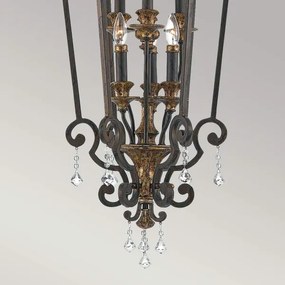 Quoizel QZ-MARQUETTE6-B - Candelabru cu lanț MARQUETTE 6xE14/60W/230V, bronz