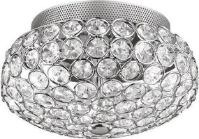 Aplica, Plafonier cristal Venezian diam  25,5cm KING PL3 CROMO 075389