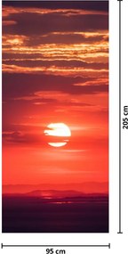 Fototapet pentru ușă - Soare colorat (95x205cm)