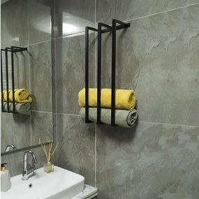 Suport prosop , din metal pentru baie, 60 cm