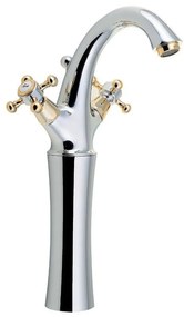 Baterie argintiu-lucioasă/aurie pentru chiuvetă înaltă Antea – Sapho