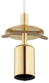 Lustră pe cablu Argon 8507 PALOMA 1xE27/15W/230V d. 25 cm auriu/alb