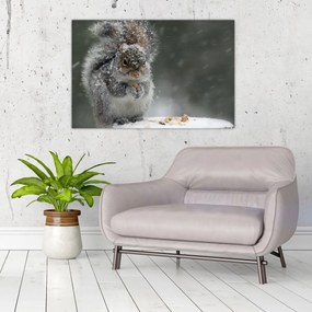 Tablou - Veveriță iarna (90x60 cm)