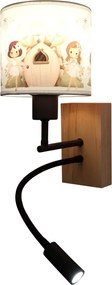 BRILAGI- Lampă LED flexibilă BOBO WOOD 1xE27/25W/230V + LED/3W stejar/negru/alb/roz/zâne