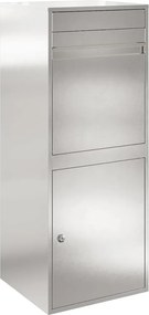 vidaXL Cutie pentru colet Argintiu 47,5 x 38 x 59 cm Oţel inoxidabil