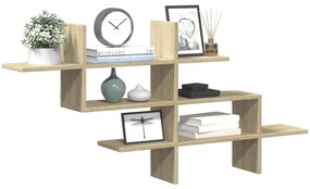 vidaXL Raft de perete, stejar sonoma, 124,5x18x60,5 cm, lemn prelucrat