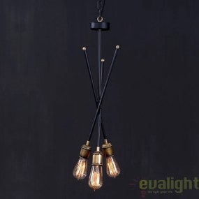 PENDUL DESIGN VINTAGE ATOM CEILING LIGHT F021 102 MATTE JET BLACK SW