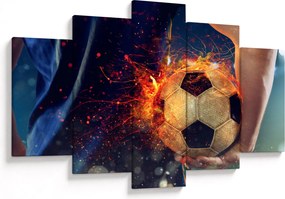 Tablou - Minge de fotbal în flăcări (150x105 cm)